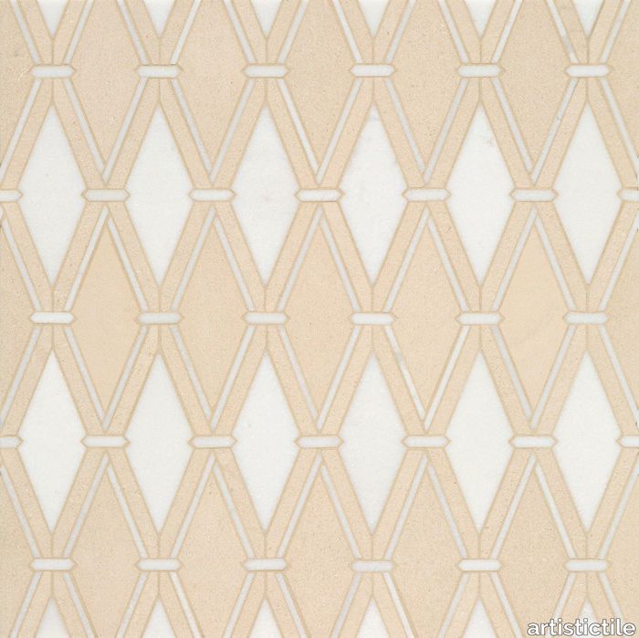 Rialto Beige Waterjet Mosaic Polished Stone