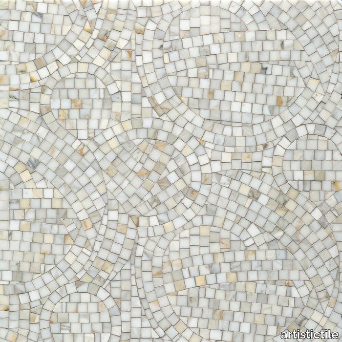 Whirlwind Calacatta Gold Marble Mosaic