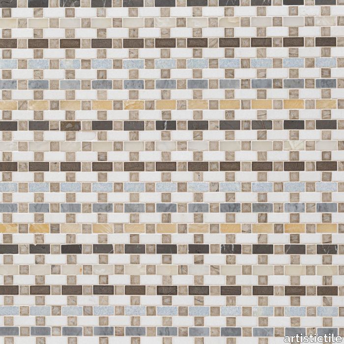 Tessuto Smoke Mosaic Mixed Finish Stone