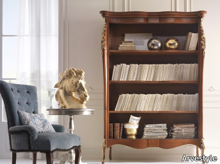 VENERE - Open freestanding solid wood bookcase _ Arvestyle