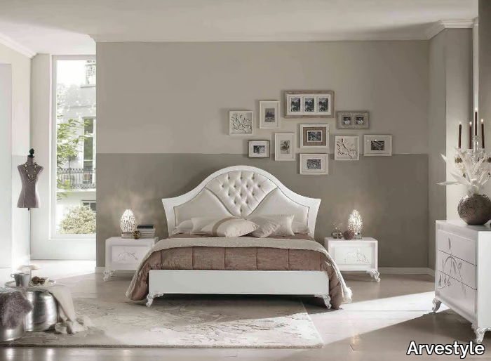 CAMELIA - Double bed with tufted headboard _ Arvestyle