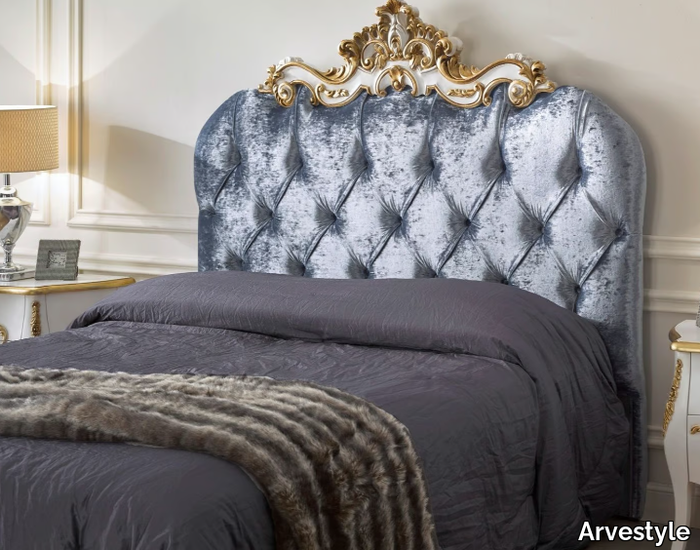 CLEO - Tufted upholstered fabric headboard for double bed _ Arvestyle