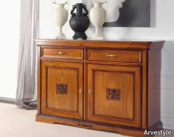 EXCLUSIVE - Solid wood sideboard with doors with drawers _ Arvestyle