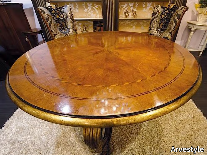 ROYAL - Round solid wood living room table _ Arvestyle