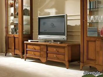 SALIERI - Low wooden TV cabinet _ Arvestyle