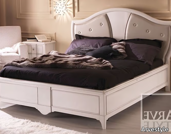 SALIERI - Double bed with upholstered headboard _ Arvestyle