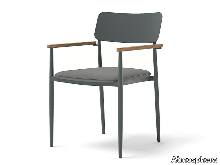 EDEN - Aluminium garden chair with armrests _ Atmosphera