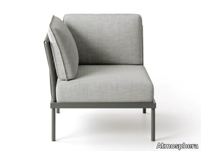 FLASH CORNER - Corner fabric garden armchair with armrests _ Atmosphera