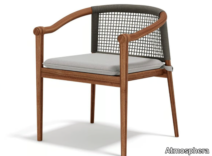 LODGE - Teak garden chair with armrests _ Atmosphera