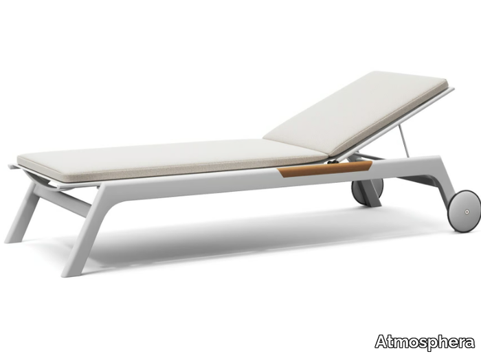 NEVADA - Recliner aluminium sun lounger with castors _ Atmosphera