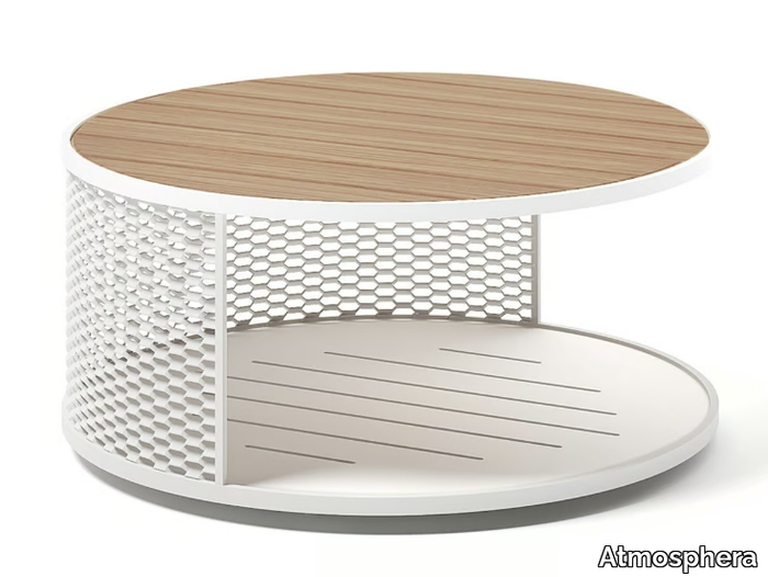 SWITCH - Round aluminium garden side table _ Atmosphera