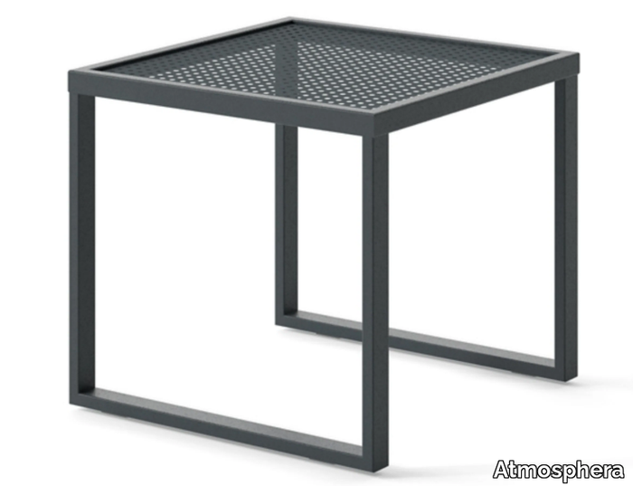 QUBIK - Square low powder coated aluminium garden side table _ Atmosphera