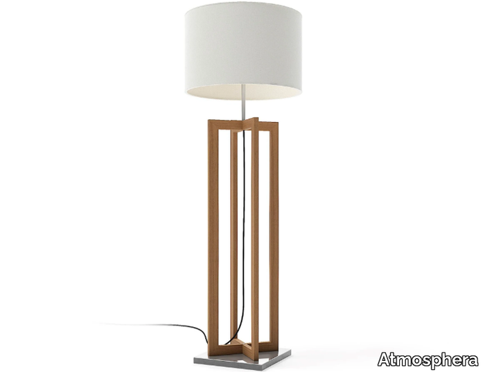 VERTIGO - Teak floor lamp _ Atmosphera