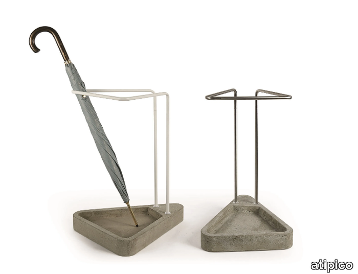 WAITING - Stainless steel and cement umbrella stand _ atipico