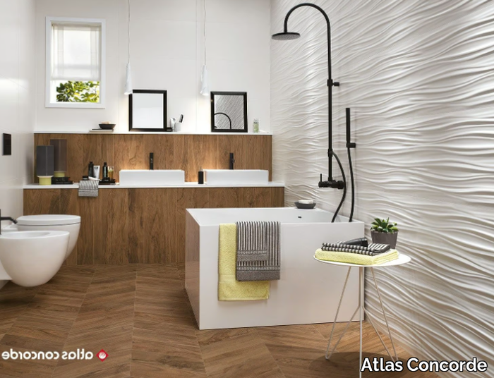 3D WALL DESIGN RIBBON - White-paste 3D Wall Cladding _ Atlas Concorde