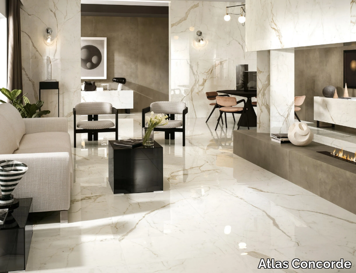 MARVEL SHINE - Porcelain stoneware flooring with marble effect _ Atlas Concorde