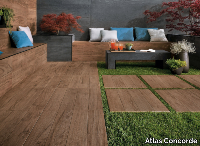 ETIC PRO - Porcelain stoneware outdoor floor tiles with wood effect _ Atlas Concorde