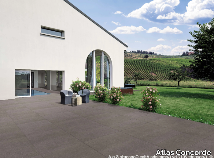 KONE FLOOR - Porcelain stoneware outdoor floor tiles with concrete effect _ Atlas Concorde