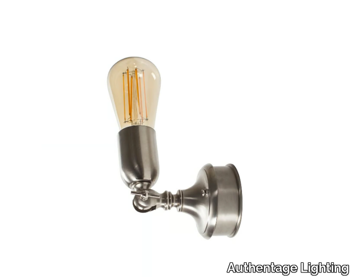 FILOU ON ROUND BASE - Brass wall lamp _ Authentage Lighting