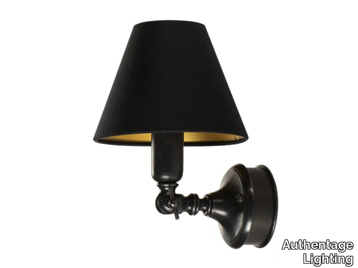 FISTON CAPUCHE ON ROUND BASE - Brass wall lamp _ Authentage Lighting