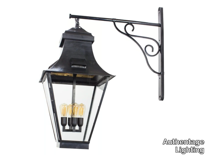 GRACIEUZE ON BRACKET GRAND - Brass outdoor wall lamp _ Authentage Lighting