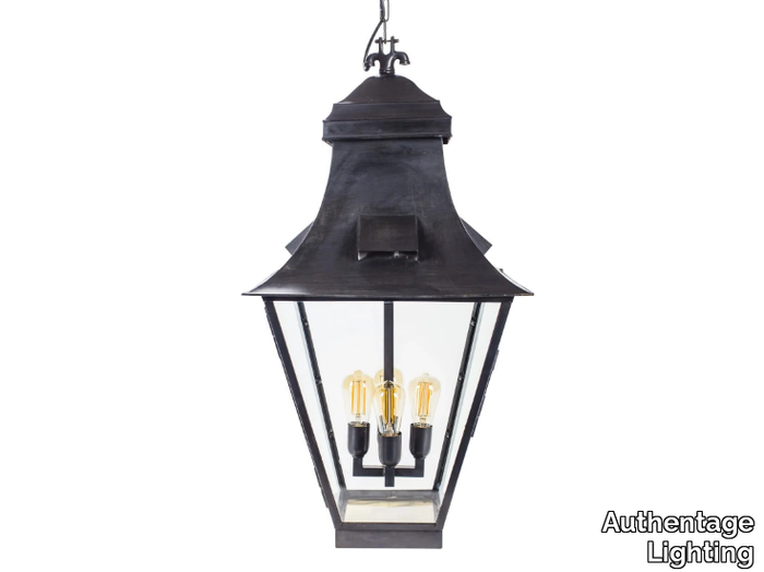 GRACIEUZE LANTERN GRAND - Brass outdoor pendant lamp _ Authentage Lighting