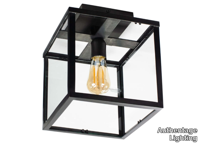 VITRINE LANTERN CEILING - LED brass ceiling lamp _ Authentage Lighting