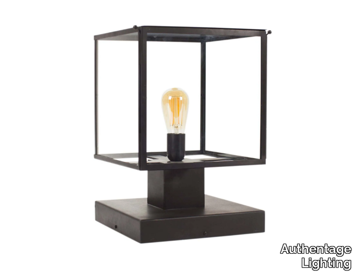 VITRINE PILLAR LANTERN - LED brass bollard light _ Authentage Lighting