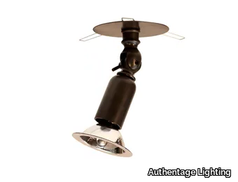 FISTON DISC WITH SPRINGS - Ceiling adjustable brass spotlight _ Authentage Lighting