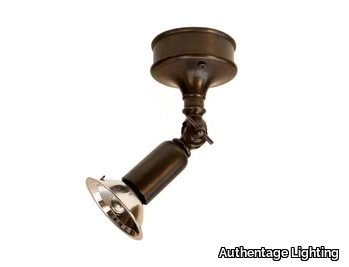 FISTON ON ROUND BASE - Adjustable brass spotlight _ Authentage Lighting