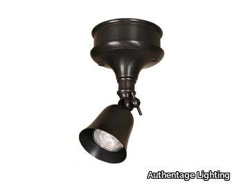 FLEURE ON ROUND BASE - LED adjustable ceiling brass spotlight _ Authentage Lighting