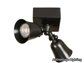FLEURE TWIN ON SQUARE BASE - Adjustable LED brass ceiling lamp _ Authentage Lighting