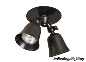 FLEURE TWIN DISC WITH SPRINGS - LED adjustable brass ceiling lamp _ Authentage Lighting