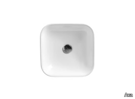 CIOTOLA - Square countertop single ceramic washbasin _ Axa