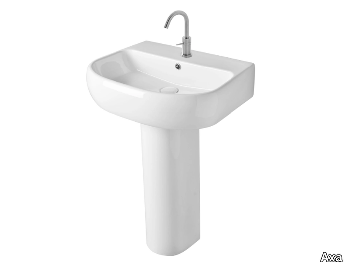 AVANI - Pedestal ceramic washbasin with overflow _ Axa