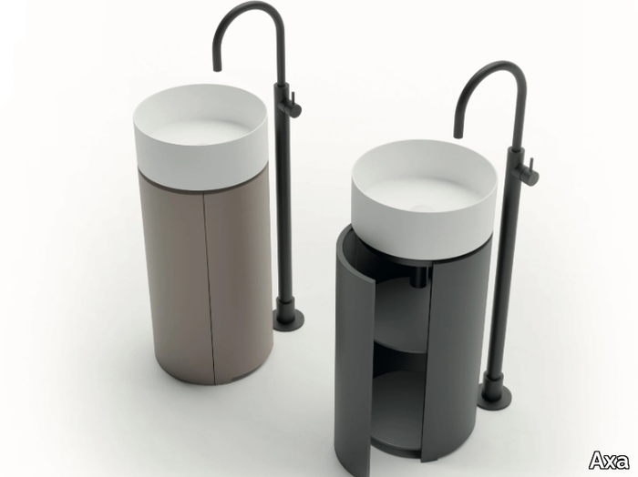 MATE - Round freestanding ceramic washbasin _ Axa