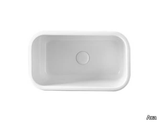 COSA H 35 - Countertop rectangular ceramic washbasin _ Axa