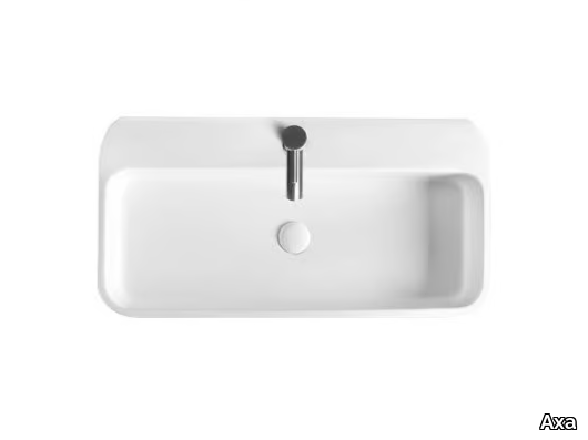 COSA - Rectangular ceramic washbasin with overflow _ Axa