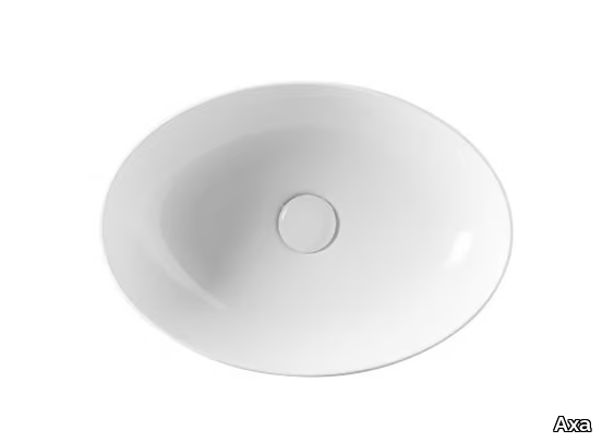 DECUS - Countertop oval ceramic washbasin _ Axa