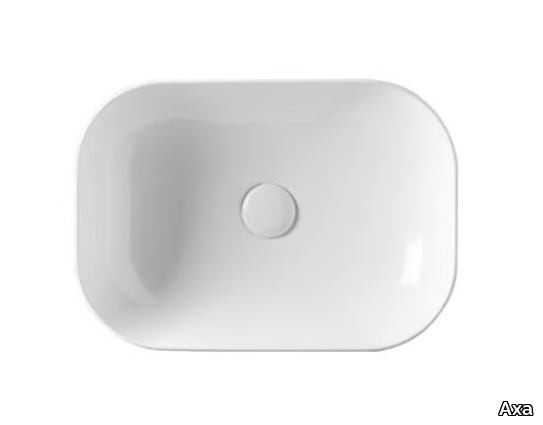 DECUS - Countertop rectangular ceramic washbasin _ Axa