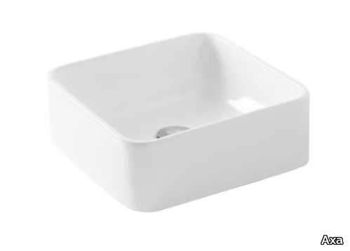 NORMAL - Countertop square ceramic handrinse basin _ Axa