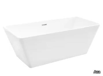 FIRENZE - Rectangular freestanding ceramic bathtub _ Axa