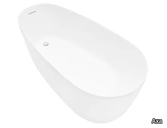 MATERA - Freestanding oval ceramic bathtub _ Axa