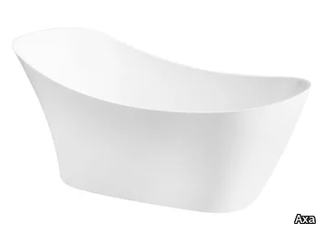 VENEZIA - Asymmetric freestanding ceramic bathtub _ Axa