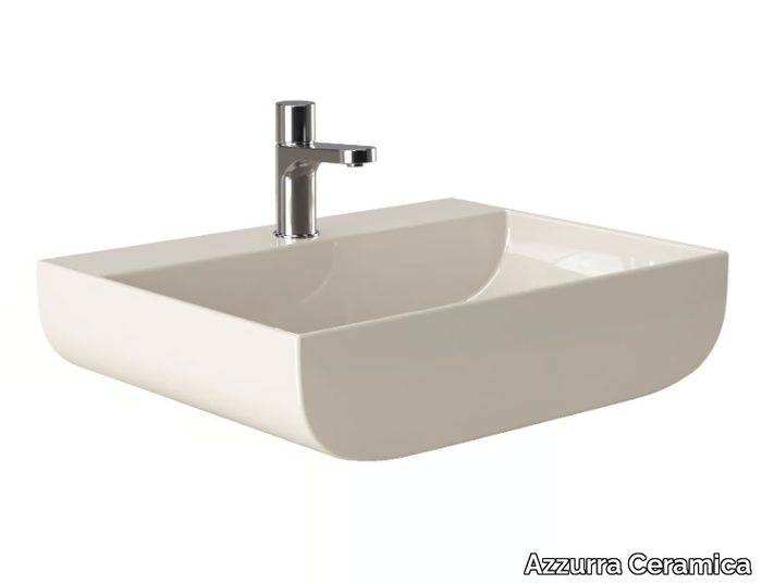 LEUCA - Countertop rectangular washbasin _ Azzurra Ceramica