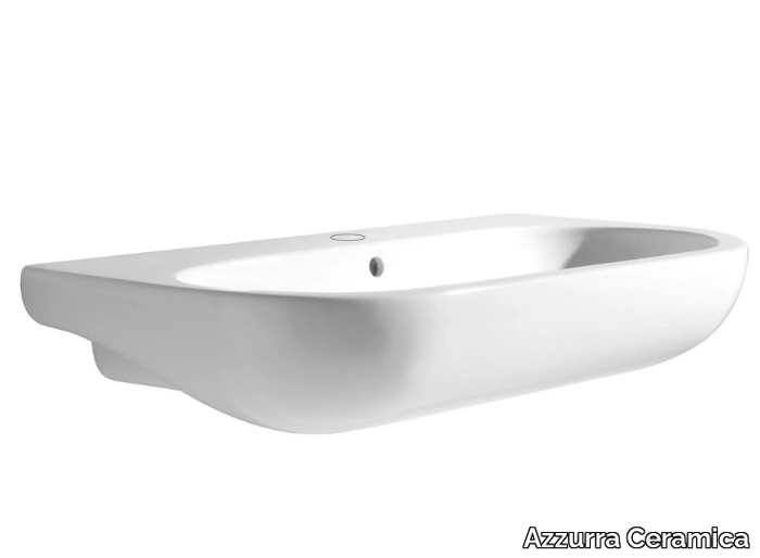 NUVOLA - Wall-mounted ceramic washbasin _ Azzurra Ceramica