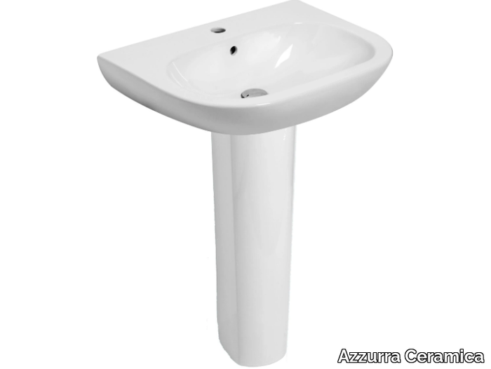 PRATICA - Pedestal ceramic washbasin _ Azzurra Ceramica