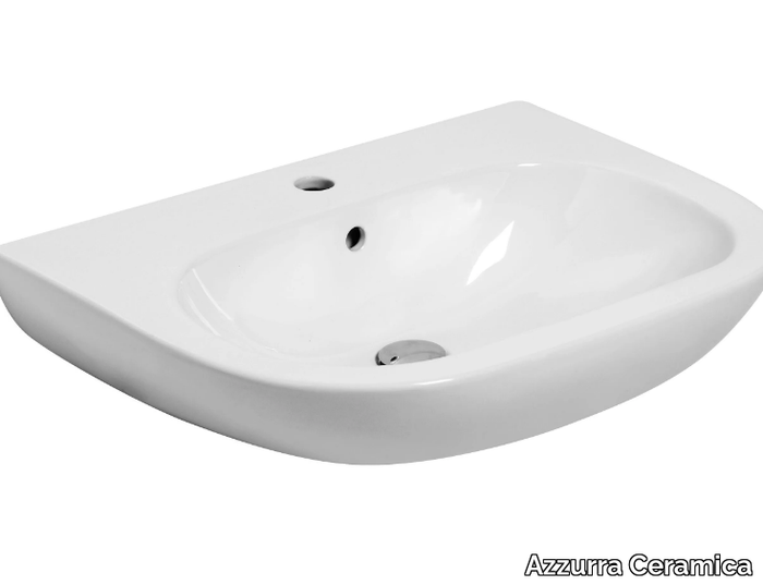 PRATICA - Wall-mounted ceramic washbasin _ Azzurra Ceramica