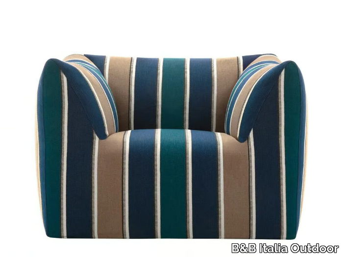 LA BAMBOLA OUTDOOR - Upholstered fabric garden armchair _ B&B Italia Outdoor