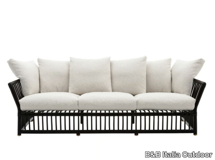 SOFTCAGE - Rattan garden sofa _ B&B Italia Outdoor